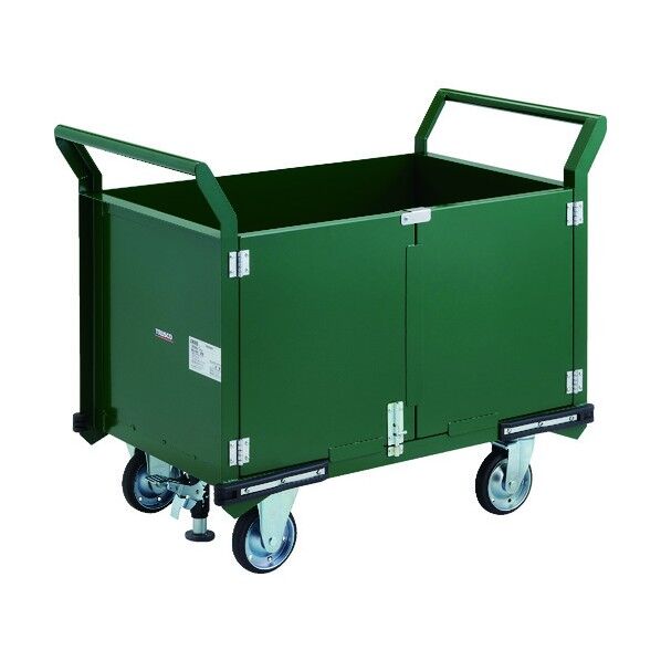 鋼鉄製運搬車 観音扉 プレス車輪 LS付