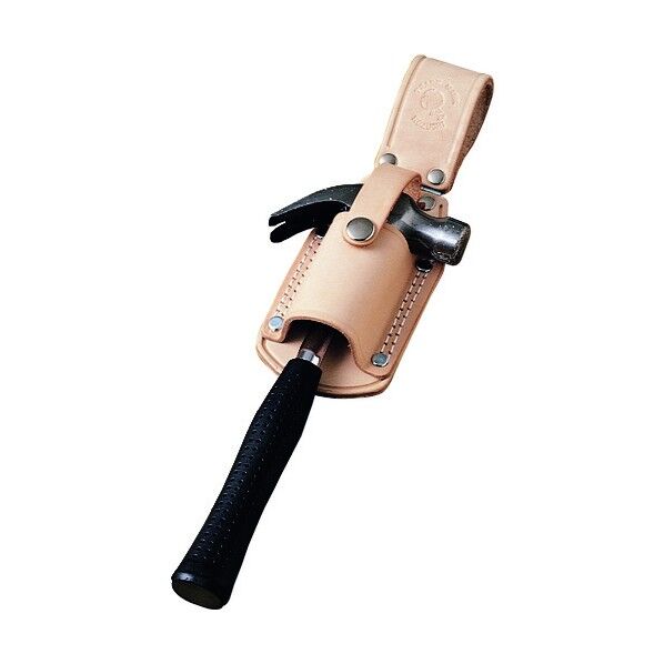 ヌメ皮ハンマー差し 丁番付 ストッパー付型押 PL-04C 1個