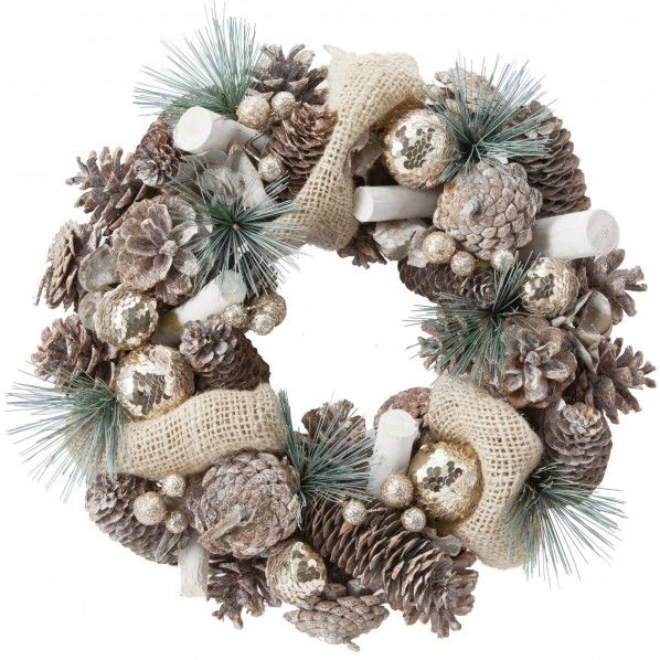 ファブリックシャイニーコーンリース 35cm CBD-262 1コ