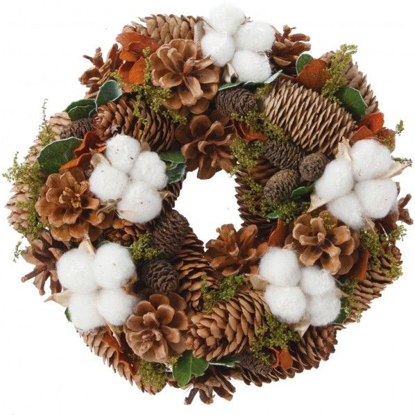 25CMコットンフラワーリース CBD-264 1コ