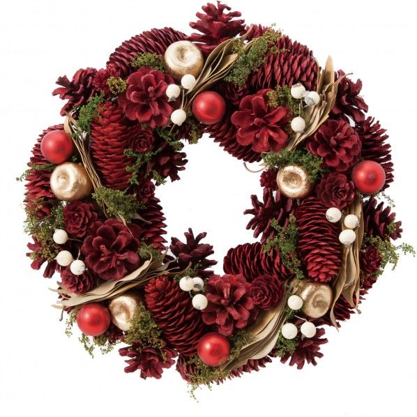 バーガンディーゴールドリース 33cm CBD-267 1コ