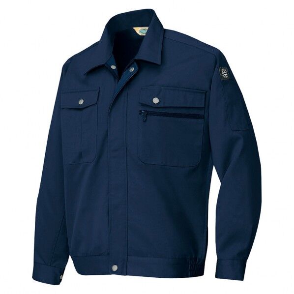 エコT/C ニューベーシック 長袖ブルゾン(男女兼用) 108ネイビー 4L 6380 1点