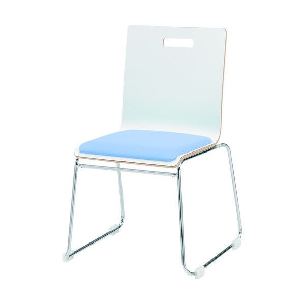 リフレッシュチェア PM-55MPL-WH ライトブルー(レザー) PM-55MPL-WH-LBL 1点