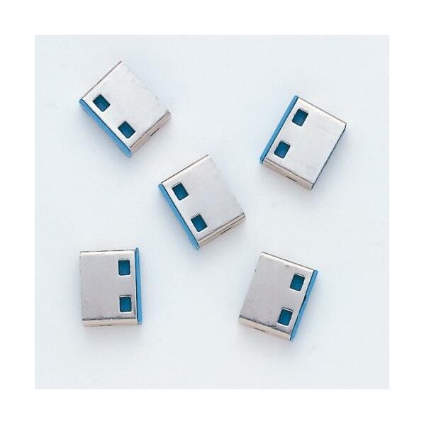 USBコネクタ取付セキュリティ用取付部品(青)