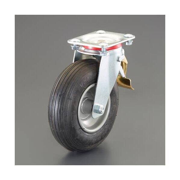 220mm キャスター(自在/空気入タイヤ/ブレーキ付)