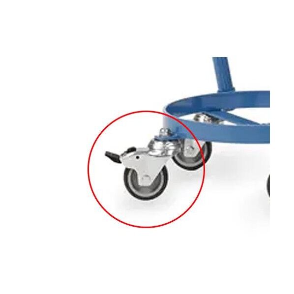 75x25mm 自在キャスター(ブレーキ付/ソリッドゴム)