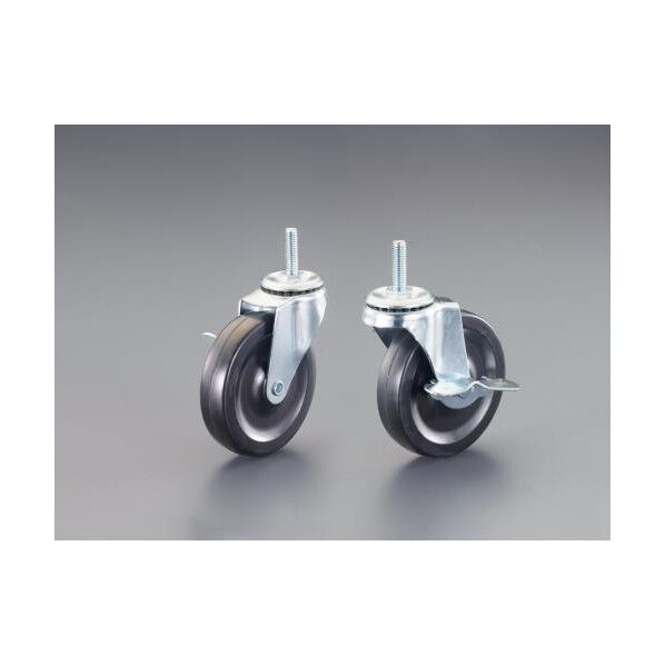 100mm/ W3/8インチキャスター(自在ストッパー付)