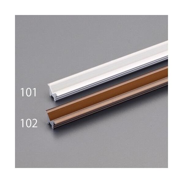 9(15)x1800mm 戸車用レール(V型/アルミ製/シルバー)