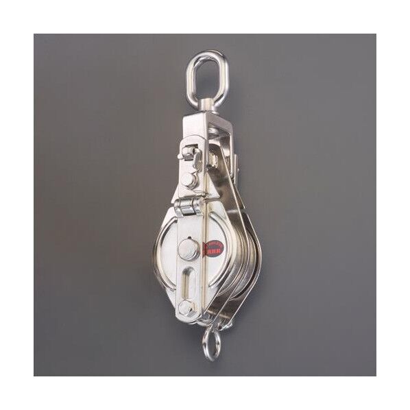 75mm/ 500kg オーフ型滑車(ステンレス/2輪)