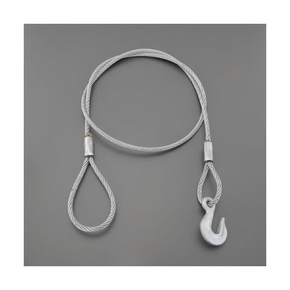 φ9mmx1.0m 荷締機用フック付ワイヤー