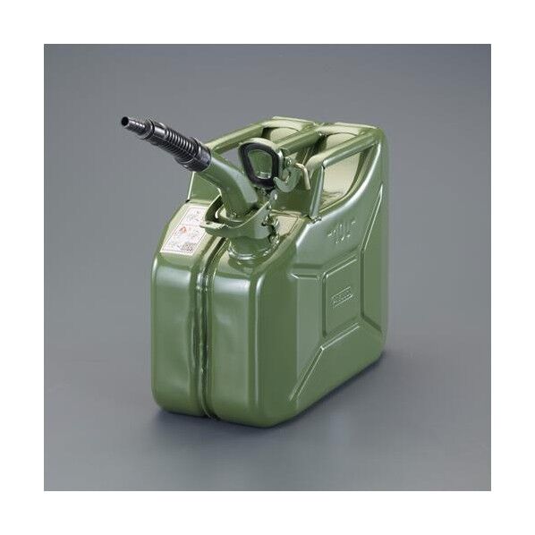 10L ガソリン携行缶(横型・フレキノズル付/OD色) EA991HB-29A 1セット