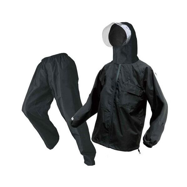 [M] 透湿性レインウェアー(黒)