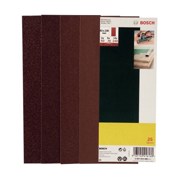 ボッシュ オービタルペーパーセット 98x235x25mm PR-PSSM25 25枚