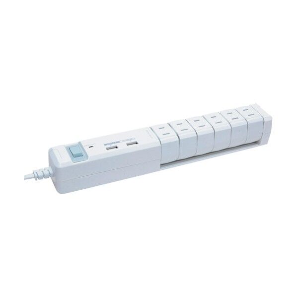 TAPKING USB AC6個口 3.4A USB2ポート ホワイト PT601WH 1個