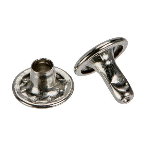 トラスコ 大カシメ スチール ニッケルメッキ 9mm 足長11.5mm 30組入 ブリスターパック入) P-THP-CN11.5 30組...