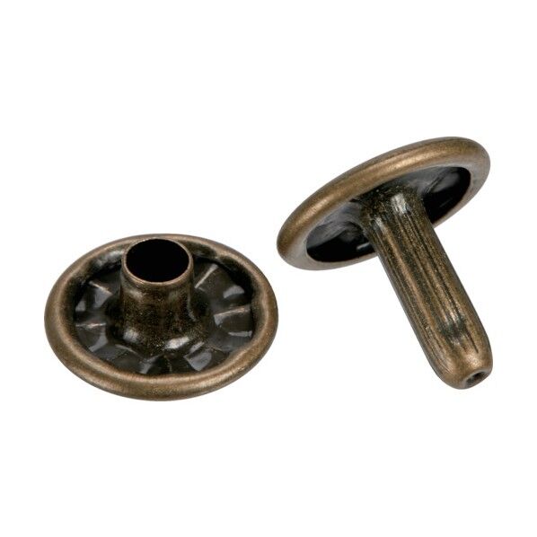 トラスコ(TRUSCO) 特大カシメ スチール 金ブロンズメッキ 13mm (ブリスターパック入) P-THP-TCBG 20組