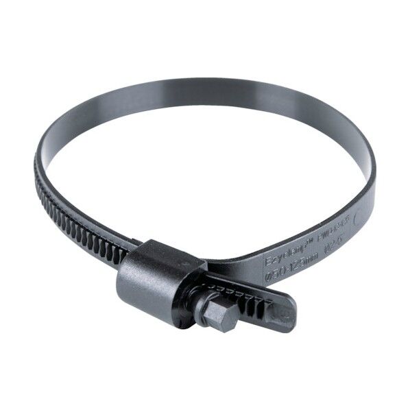 HCL Fasteners社 樹脂製ホースバンド Ezyclamp 締付径25.0~125.0mm 対辺8.0mm ナイロン12 PWD-13-125-SC-PA12-BK 1点