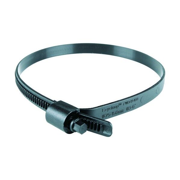 HCL Fasteners社 樹脂製ホースバンド Ezyclamp 締付径25.0~150.0mm 対辺8.0mm ナイロン66 PWD-13-150-SC-PA66-BK 1点