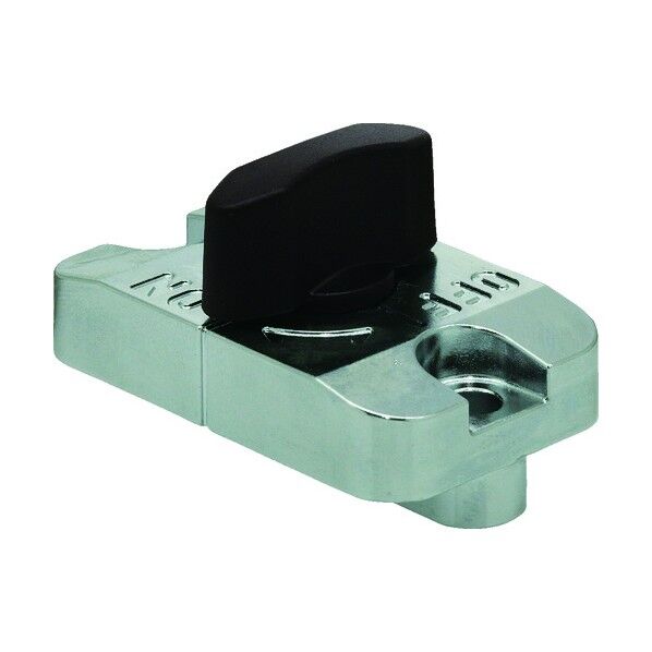 長穴スライドロック 樹脂ノブ・ブラック