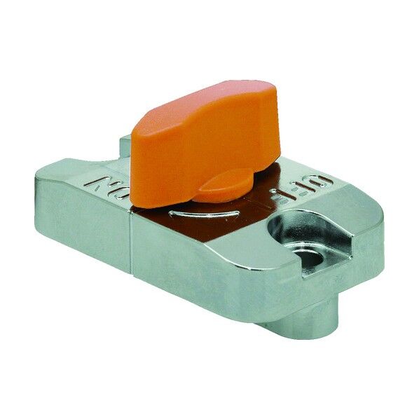 長穴スライドロック 樹脂ノブ・オレンジ