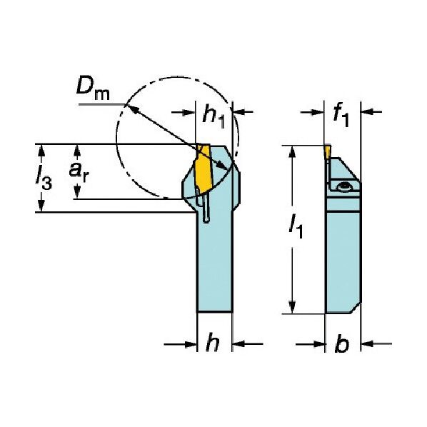QSホールディングシステムコロカット1・2用突切り・溝入れバイト