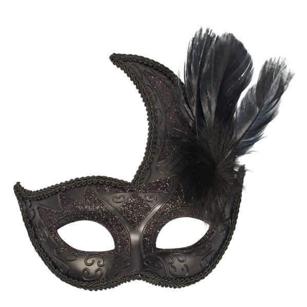 ブラックフェザーエンボスマスク HW -1376 1コ