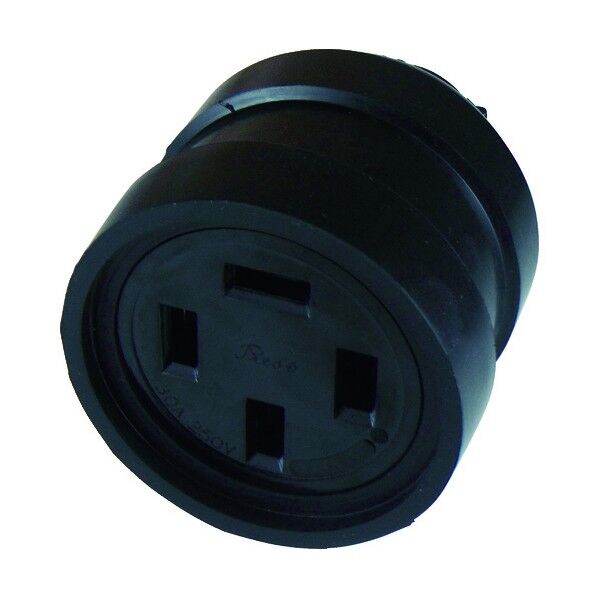 平刃形ゴムコネクタボディ接地3P30A250V