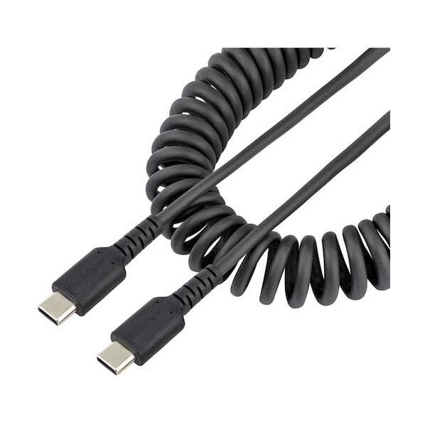 STARTEC.COM社 USBケーブル/C-C/50cm/USB 2.0/コイル状/高耐久アラミド/BK R2CCC-50C-USB-CABLE 1本