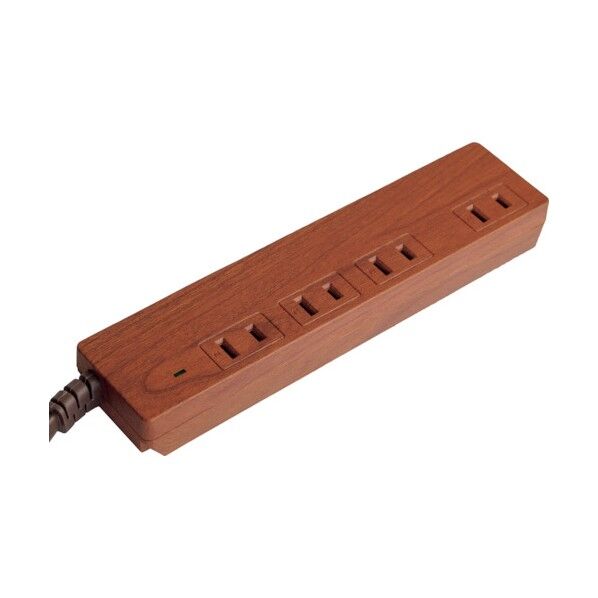 NATURAL WOOD TAPp AC4個口 個別スイッチ付 ダークウッド PT403DW 1個