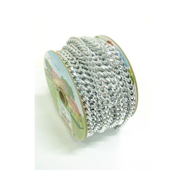 フリクションショートマンテルリール巻チェイン(アルミ) 銀 15m R-AS25F 1