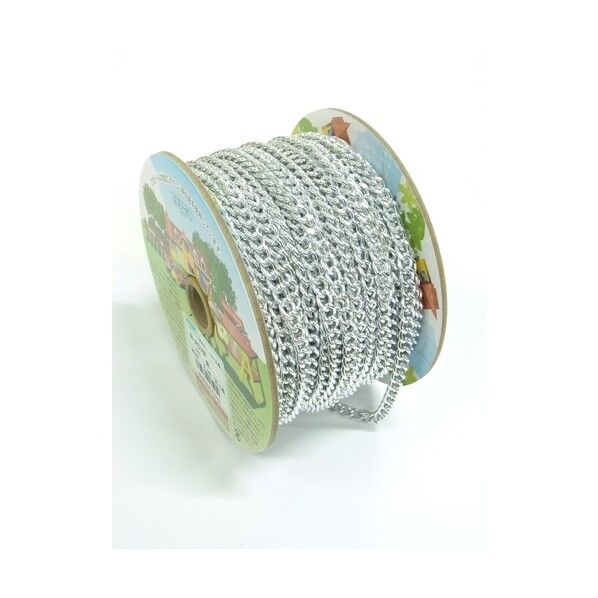 フリクションショートマンテルリール巻チェイン(アルミ) 銀 30m R-AS16F 1