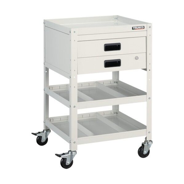 ラビットワゴン (ゴム車輪・仕切板付・2段引出し付)