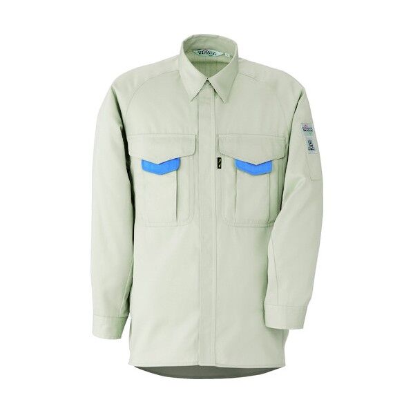 春夏エコ帯電防止 長袖シャツ