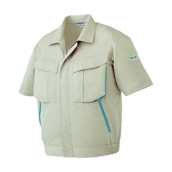 春夏エコ帯電防止 男女ペア半袖ブルゾン