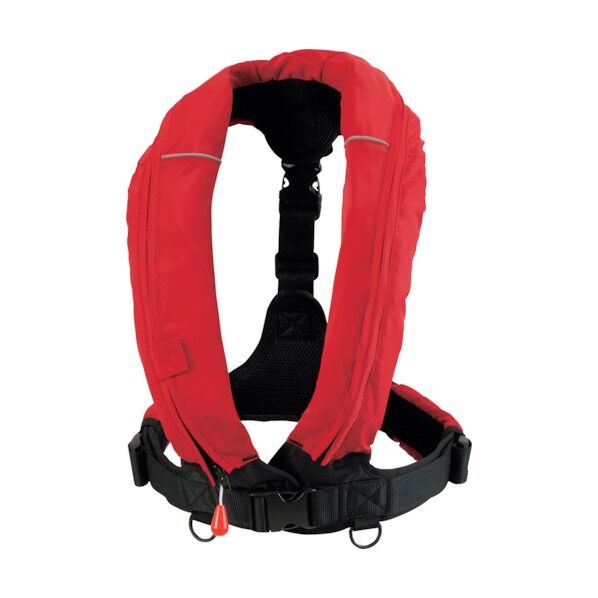 自動膨張式ショルダータイプ 作業用ライフジャケット レッド TYPE A RE-5-RD 1点