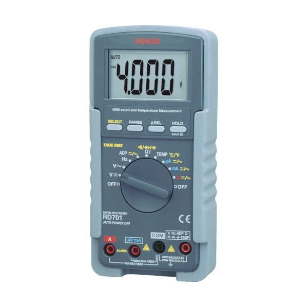デジタルマルチメータ真の実効値対応 190 x 138 x 70 mm RD701 1点