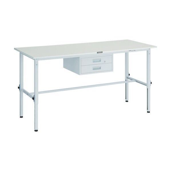 RAEM型高さ調節作業台 1500X750 2段引出付 W色