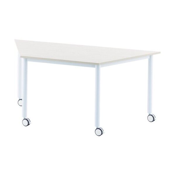 キャスター付台形テーブル