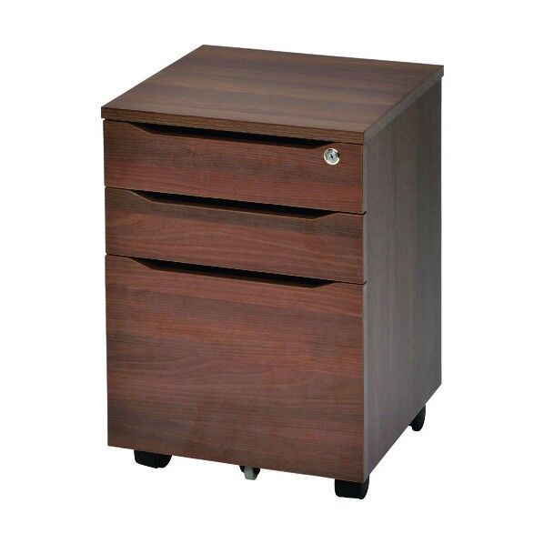 RF木製デスク 3段キャビネット ダーク キャビネット