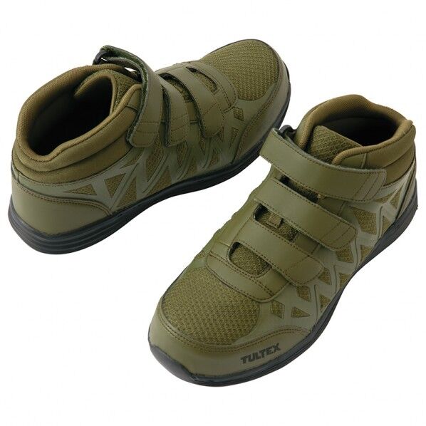 TULTEX セーフティシューズ（面ファスナー）（男女兼用） 025カーキ 22.5 51672 1足