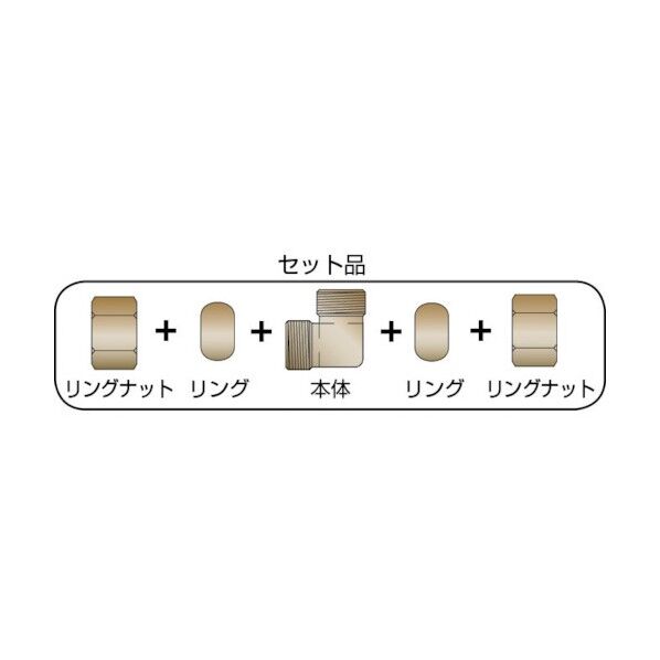 アソー RL-2412 両口リングエルボΦ12 ｜短納期 - 通販トラノテ公式