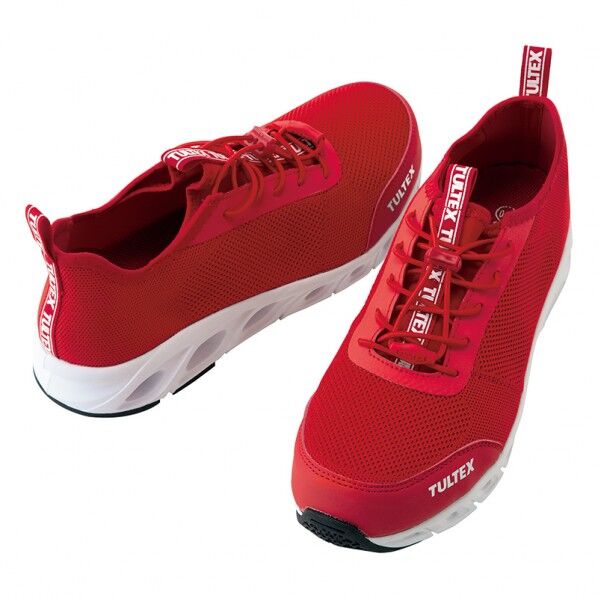 TULTEX セーフティシューズ 009レッド 25.0 51667 1足