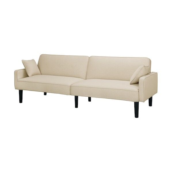 101989 3人掛けリクライニングソファベッド アイボリー RSB-3S-I 1点