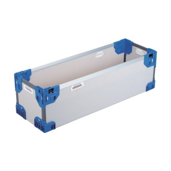 ハイブリッド折りたたみコンテナー RS-SM545×545×300 RS-SM GY-DB 0545X545X300 1点