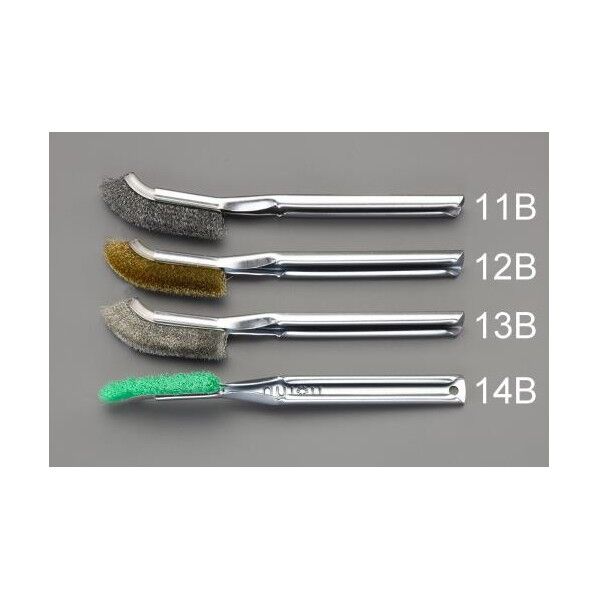 225mm ブラシ(真鍮製/曲/10本)