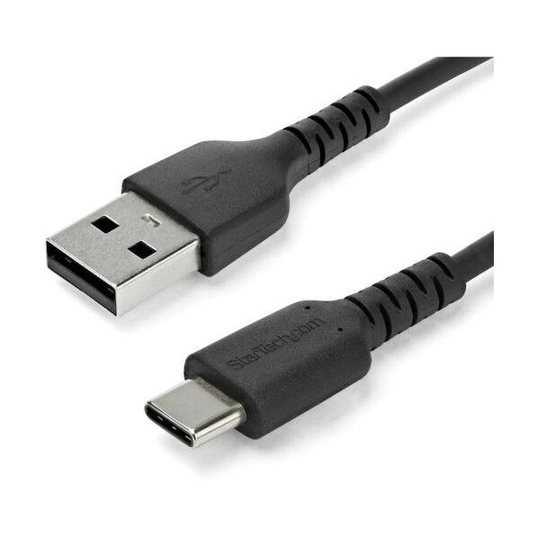 STARTEC.COM社 USBケーブル/A-C/1m/USB 2.0/480Mbps/高耐久/オス・オス/BK RUSB2AC1MB 1本