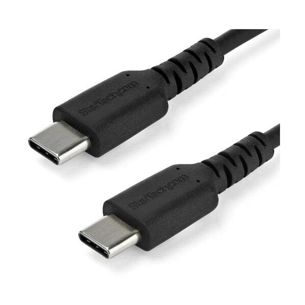STARTEC.COM社 USBケーブル/C-C/2m/USB 2.0/60W/高耐久アラミド/ブラック RUSB2CC2MB 1本