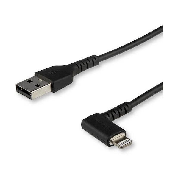 Lightningケーブル/USB-A/2m/L型/高耐久/ブラック/iPhone iPad ライトニング RUSBLTMM2MBR 1本