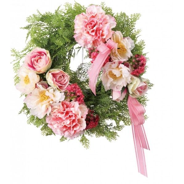 ピンクカーネーションリース 便利グッズ（文具・OA機器） FBCW-0010 1個