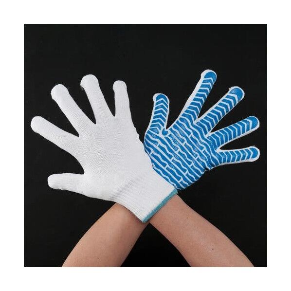 [フリー/230mm]  手袋(ポリエステル.綿.滑り止め付 EA354AC-110 1双